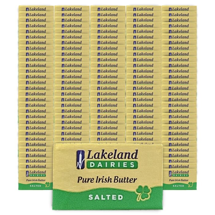 150 x Lakeland Irish Butter Individual Foil Wrapped Portions 150 x Lakeland Irish Butter Individual Foil Wrapped Portions