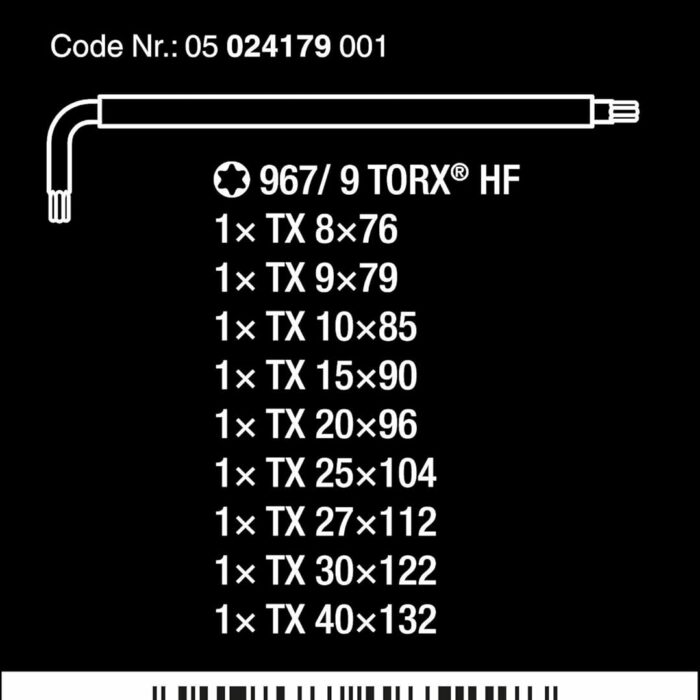 967/9 TX Multicolour Holding Function L-Key Set of 9 (TX8-TX40) 967/9 TX Multicolour Holding Function L-Key Set of 9 (TX8-TX40)