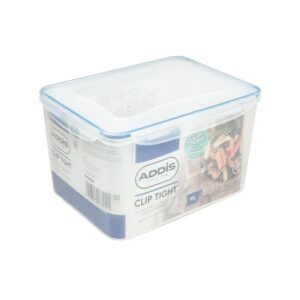 Addis Clip Tight Super Large Food Storage Container 9 Litre Tall Rectangle Airtight Silicone Seal Containers Bpa Free Easy Locking Lid Clips