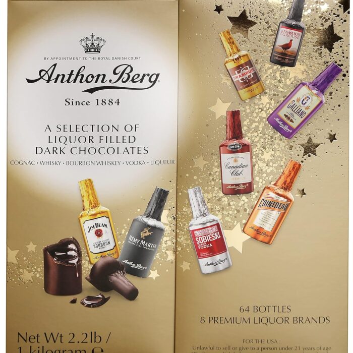Anthon Berg - Chocolate Liqueurs - Famous Liqueur Brands - 64 bottles 1000g - With a Delicious Liquid Filling Anthon Berg - Chocolate Liqueurs - Famous Liqueur Brands - 64 bottles 1000g - With a Delicious Liquid Filling