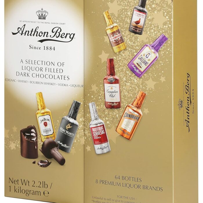 Anthon Berg - Chocolate Liqueurs - Famous Liqueur Brands - 64 bottles 1000g - With a Delicious Liquid Filling Anthon Berg - Chocolate Liqueurs - Famous Liqueur Brands - 64 bottles 1000g - With a Delicious Liquid Filling