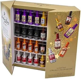 Anthon Berg Chocolate Liquor Chocolates Gift Set - Pack of 64 Premium Bottle-Shaped Original Dark Liqueurs - 8 Famous with Free Christmas Card or Keyring Anthon Berg Chocolate Liquor Chocolates Gift Set - Pack of 64 Premium Bottle-Shaped Original Dark Liqueurs - 8 Famous with Free Christmas Card or Keyring