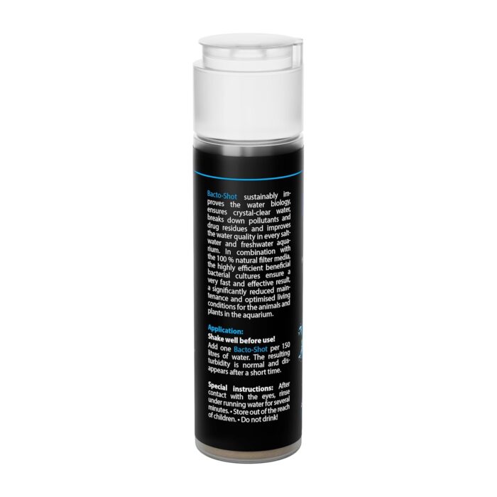 Aquarium bacteria shot 50 ml – clears cloudy water in 24 h – reduces ammonia & nitrite – biological live filter bacteria – ideal for new tanks & water changes – ARKA Bacto-Shot Aquarium bacteria shot 50 ml – clears cloudy water in 24 h – reduces ammonia & nitrite – biological live filter bacteria – ideal for new tanks & water changes – ARKA Bacto-Shot