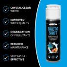 Aquarium bacteria shot 50 ml – clears cloudy water in 24 h – reduces ammonia & nitrite – biological live filter bacteria – ideal for new tanks & water changes – ARKA Bacto-Shot