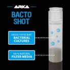 Aquarium bacteria shot 50 ml – clears cloudy water in 24 h – reduces ammonia & nitrite – biological live filter bacteria – ideal for new tanks & water changes – ARKA Bacto-Shot