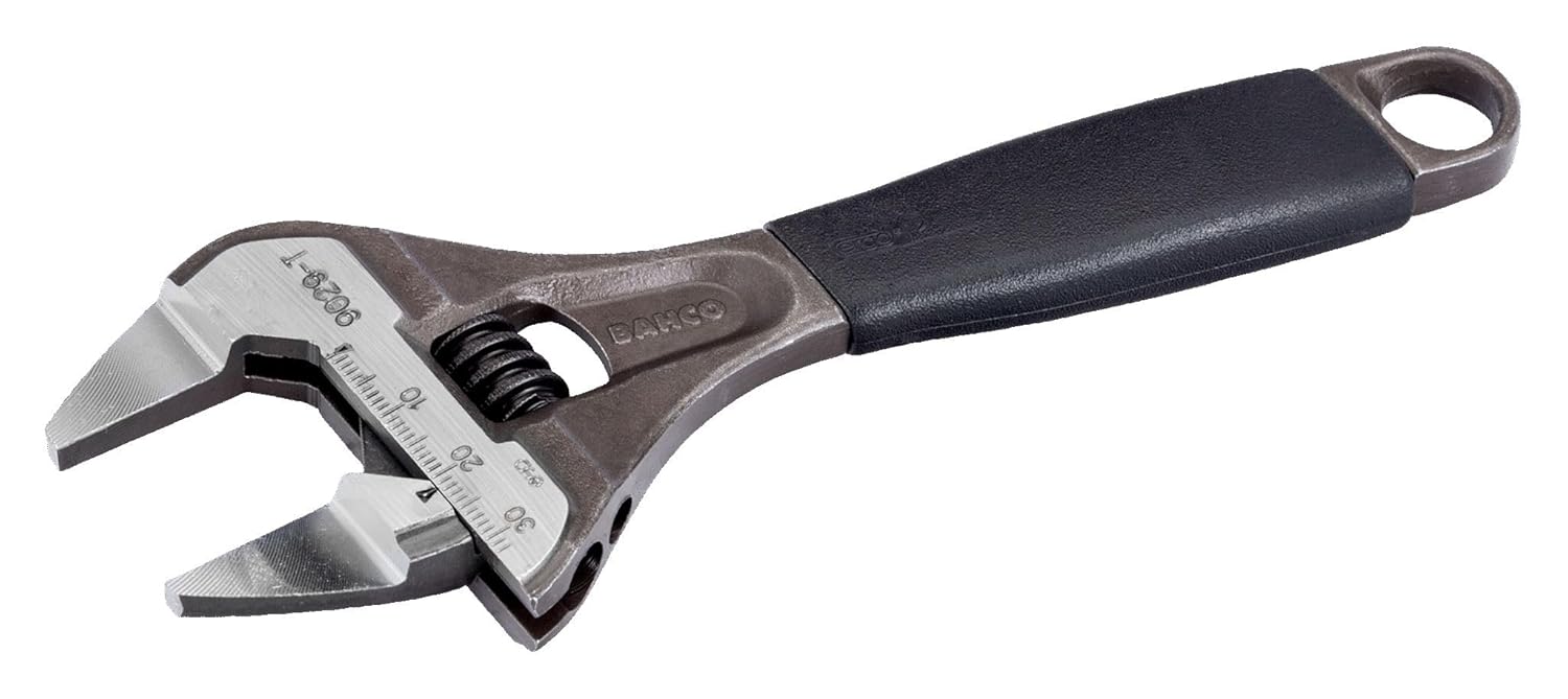 bahco-9031t-9031t-slim-jaw-adjustable-wrench-8-inch-silver-grey-black.jpg Bahco 9031T 9031T Slim Jaw Adjustable Wrench 8-inch
