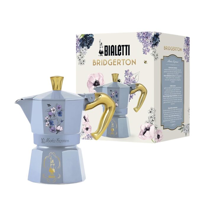 Bialetti Moka Express Bridgerton 3 Cup Anti-Scald Handle Not Induction 3 Cups (130ml) Aluminium Bialetti Moka Express Bridgerton 3 Cup Anti-Scald Handle Not Induction 3 Cups (130ml) Aluminium