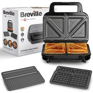 Breville 3-in-1 Ultimate Snack Maker | Deep Fill Toastie Maker