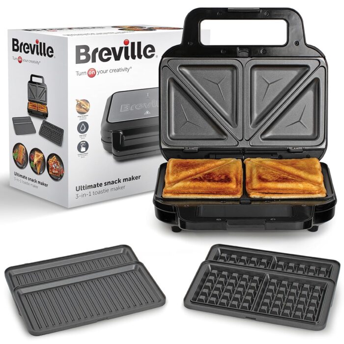 Breville 3-in-1 Ultimate Snack Maker | Deep Fill Toastie Maker