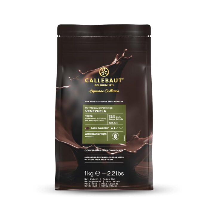 Callebaut Botanical Venezuela Signature Dark Chocolate Couverture Callets 72% Cocoa 1kg Callebaut Botanical Venezuela Signature Dark Chocolate Couverture Callets 72% Cocoa 1kg