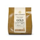 Callebaut Finest Belgian Gold Chocolate with Caramel Couverture Callets 400g