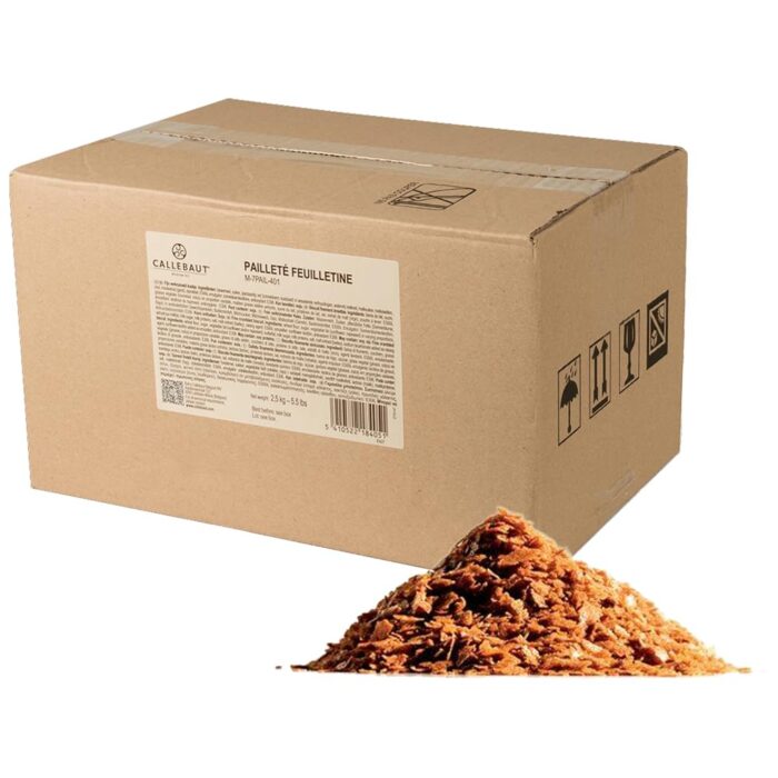 Callebaut Paillete Feuilletine Crispy Biscuit Flakes Inclusion for Pralines Gianduja Bonbons Cakes Mousses Ice Cream and Desserts Crunchy Texture Topping 2.5kg Callebaut Paillete Feuilletine Crispy Biscuit Flakes Inclusion for Pralines Gianduja Bonbons Cakes Mousses Ice Cream and Desserts Crunchy Texture Topping 2.5kg