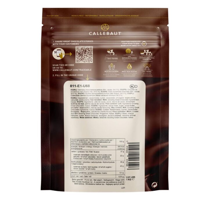Callebaut Select 811 Dark Chocolate Callets 1 kg