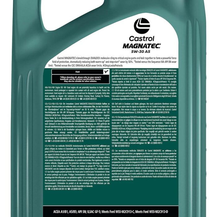 Castrol MAGNATEC 5W-30 A5 Engine Oil 5L Castrol MAGNATEC 5W-30 A5 Engine Oil 5L