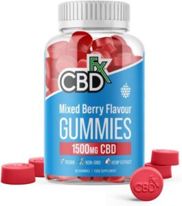 CBDfx 1500mg High Strength Mixed Berry CBD Gummies