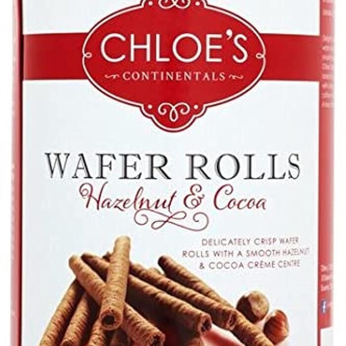 Chloe's Hazelnut & Cocoa Wafer Rolls - Pack of 2 X 400G Chloe's Hazelnut & Cocoa Wafer Rolls - Pack of 2 X 400G