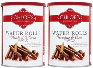 Chloe's Hazelnut & Cocoa Wafer Rolls - Pack of 2 X 400G
