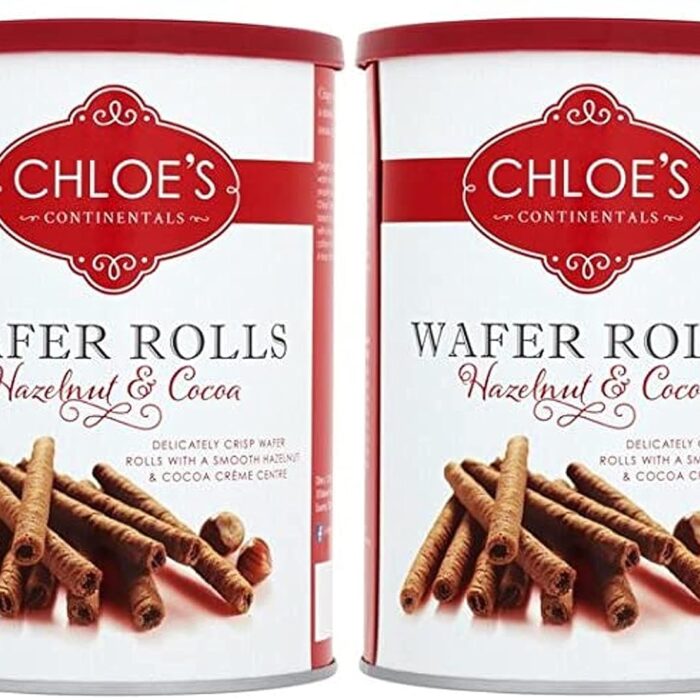 Chloe's Hazelnut & Cocoa Wafer Rolls - Pack of 2 X 400G Chloe's Hazelnut & Cocoa Wafer Rolls - Pack of 2 X 400G