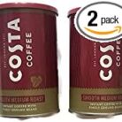 Costa Coffee Smooth Medium Roast Instant Coffee with Finely Ground Beans 2 Tin Bundle