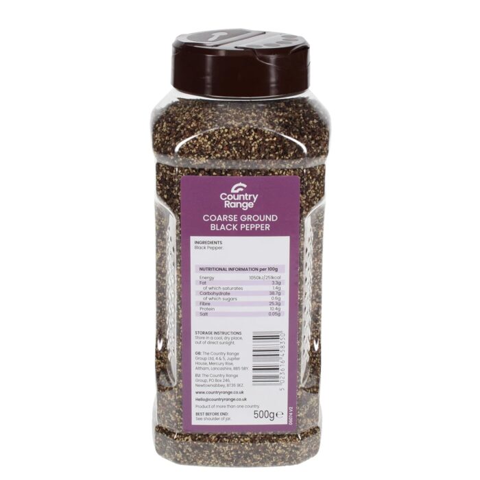 Country Range Coarse Ground Black Pepper 500 g Country Range Coarse Ground Black Pepper 500 g