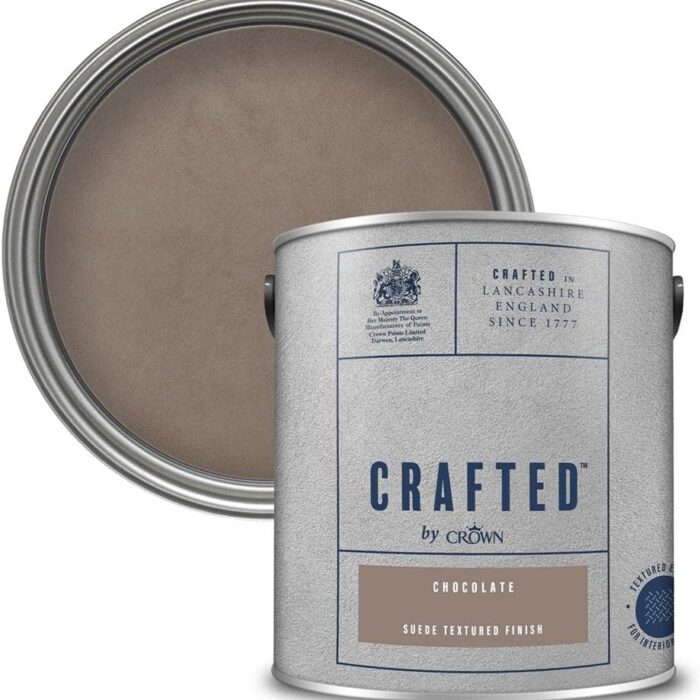 CROWN CRAFTED SUEDE TEXTURED CHOCOLATE 2.5L CROWN CRAFTED SUEDE TEXTURED CHOCOLATE 2.5L
