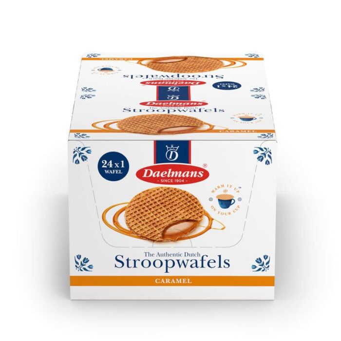 Daelmans Stroopwafels - Caramel Waffles – 39 g x 24 (Single Pack) in a Box - Authentic Dutch Caramel Waffle - Stroopwaffles Daelmans Stroopwafels - Caramel Waffles – 39 g x 24 (Single Pack) in a Box - Authentic Dutch Caramel Waffle - Stroopwaffles