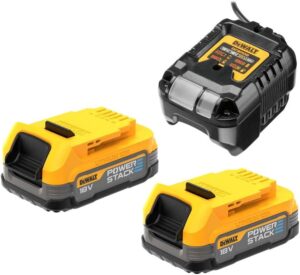 DEWALT DCB1102E2-GB 2Ah 18V Power Tool Battery Pack x2 and GB Charger (Type G)