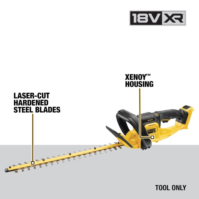 DEWALT DCM563PB-XJ 18 V 5 A XR Cordless Bare Unit Hedge Trimmer - Yellow