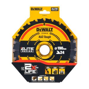 DEWALT DT10304-QZ 190mm x 30mm 24T Extreme Framing Circular Saw Blade – Corded Use