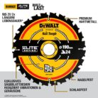 DEWALT DT10304-QZ 190mm x 30mm 24T Extreme Framing Circular Saw Blade – Corded Use