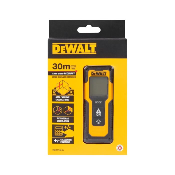 DEWALT DWHT77100-XJ Laser Distance Measurer 30m DEWALT DWHT77100-XJ Laser Distance Measurer 30m
