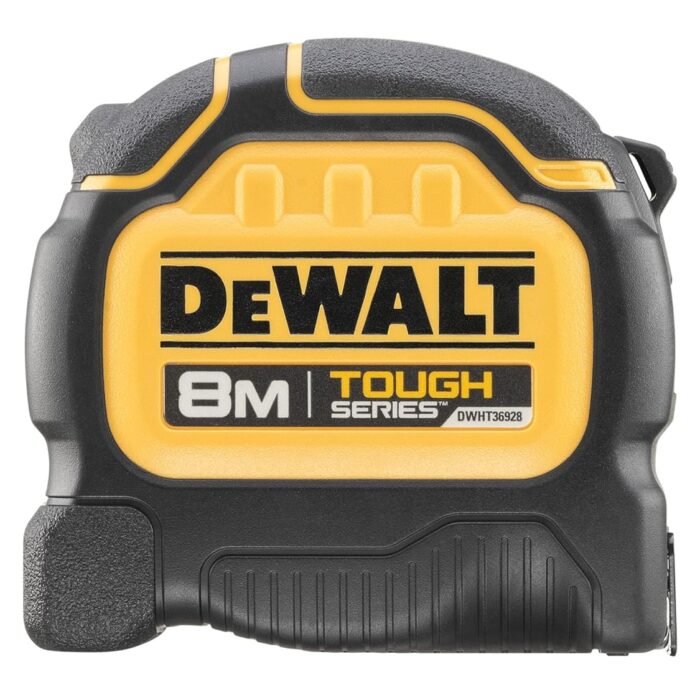 DeWALT TOUGHSERIES™ Tape Measure 8m (Width 32mm) (Metric Only) Rip-Shield ; Blade Coating That Provides Increased Durability Ultra-Tough housing Keeps The Tape Safe and Secure... DeWALT TOUGHSERIES™ Tape Measure 8m (Width 32mm) (Metric Only) Rip-Shield ; Blade Coating That Provides Increased Durability Ultra-Tough housing Keeps The Tape Safe and Secure...