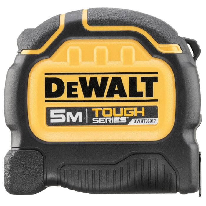 DeWALT TOUGHSERIESâ„¢ Tape Measure 5m (Width 32mm) (Metric Only) Rip-Shield ; blade coating that provides increased durability ultra-tough housing keeps the tape safe and secure... DeWALT TOUGHSERIESâ„¢ Tape Measure 5m (Width 32mm) (Metric Only) Rip-Shield ; blade coating that provides increased durability ultra-tough housing keeps the tape safe and secure...