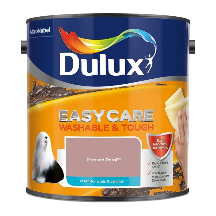 Dulux Easycare Washable & Tough Matt Emulsion Paint - Pressed Petal - 2.5L