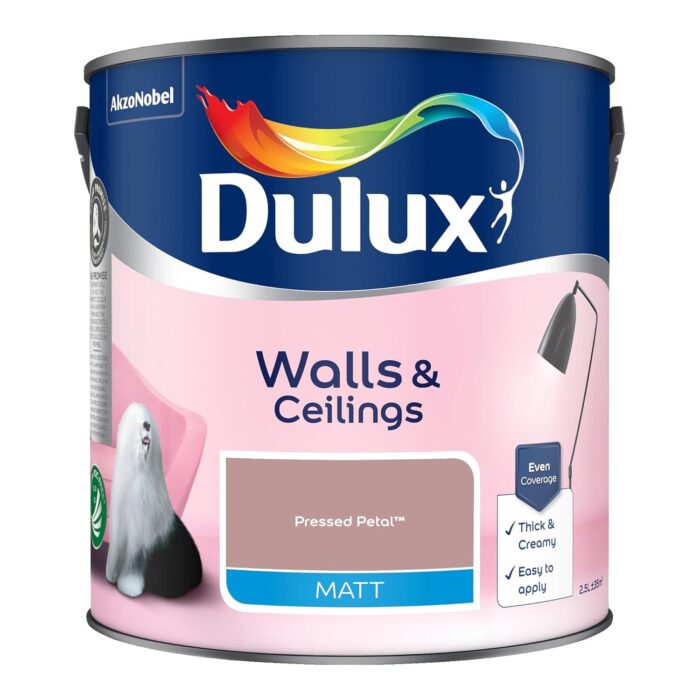 Dulux Matt Pressed Petal 2.5L Dulux Matt Pressed Petal 2.5L