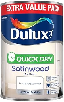 Dulux Retail Quick Dry Satinwood - Pure Brilliant White - 1.25L Dulux Retail Quick Dry Satinwood - Pure Brilliant White - 1.25L