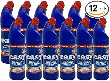 Easy Original Thick Bleach - Powerful 99.9% Bacteria Killer - Removes Stains & Destroys Odors - Ultimate Home Disinfectant Solution - Keep Your Home Clean and Hygienic - Pack of... Easy Original Thick Bleach - Powerful 99.9% Bacteria Killer - Removes Stains & Destroys Odors - Ultimate Home Disinfectant Solution - Keep Your Home Clean and Hygienic - Pack of...