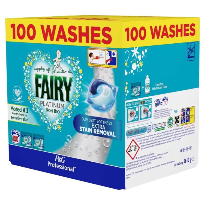 Fairy Platinum Non Bio Pods with Extra Stain Removal - 100 Washes - (By Shop 4 Less) Fairy Platinum Non Bio Pods with Extra Stain Removal - 100 Washes - (By Shop 4 Less)