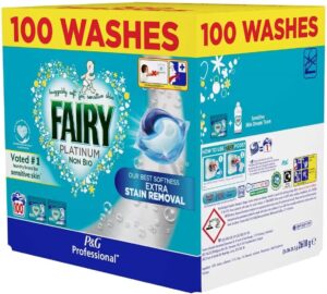 Fairy Platinum Non Bio Pods with Extra Stain Removal - 100 Washes - (By Shop 4 Less)