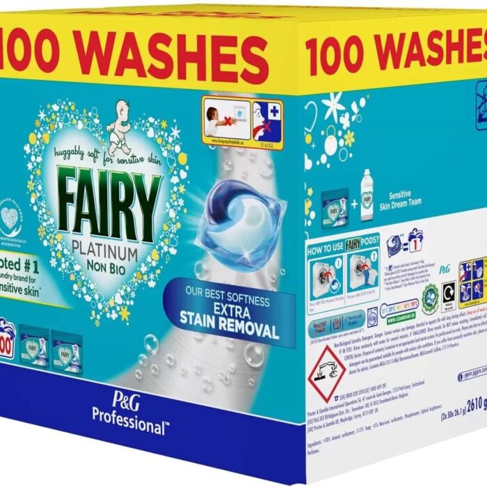 Fairy Platinum Non Bio Pods with Extra Stain Removal - 100 Washes - (By Shop 4 Less) Fairy Platinum Non Bio Pods with Extra Stain Removal - 100 Washes - (By Shop 4 Less)