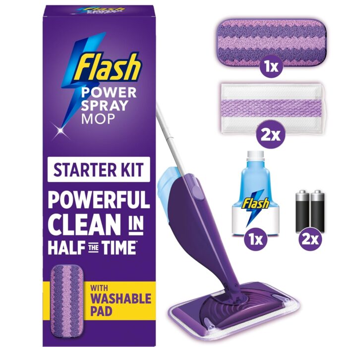 flash-power-spray-mop-floor-cleaner-starter-kit-1-washable-2-disposable.jpg Flash Power Spray Mop Floor Cleaner Starter Kit (1 Washable + 2 Disposable Pads)