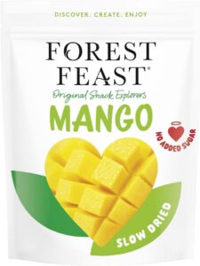 FOREST FEAST Exotic Dried Natural Mango 650g | Snack Size Pieces of Dried Fruit Mango with No Added Sugar & High in Fibre | Ready to Eat Snack