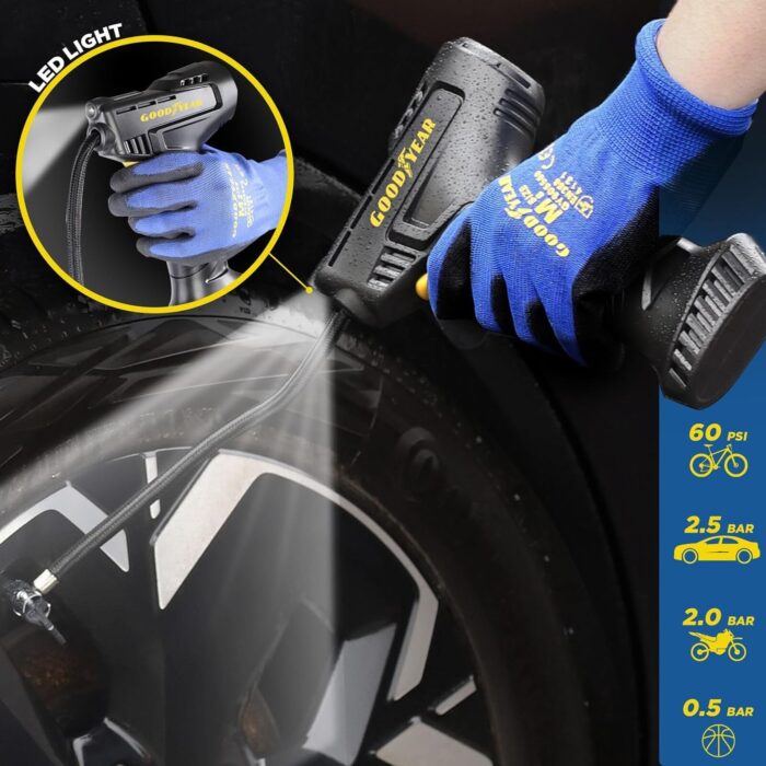 Goodyear Cordless Car Tyre Air Inflator Compressor