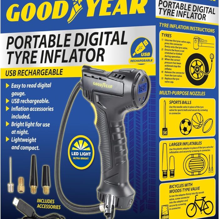Goodyear Cordless Car Tyre Air Inflator Compressor