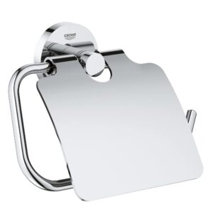 GROHE 40367001 Essentials Paper Holder with Lid Silver