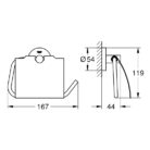 GROHE 40367001 Essentials Paper Holder with Lid Silver