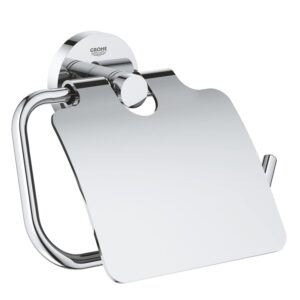 GROHE 40367001 Essentials Paper Holder with Lid Silver