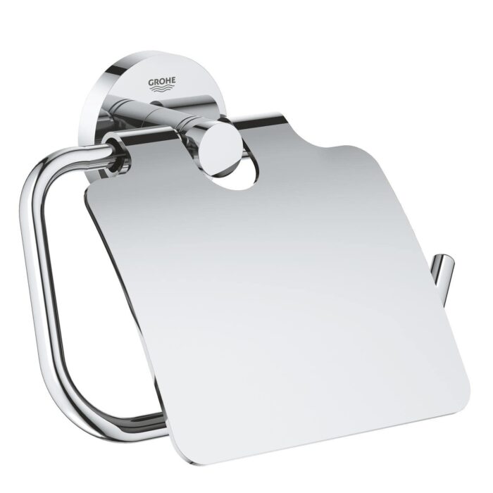 GROHE 40367001 Essentials Paper Holder with Lid Silver GROHE 40367001 Essentials Paper Holder with Lid Silver