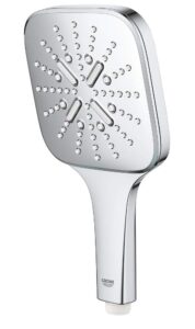 GROHE Rainshower 130 Smartactive Cube Hand Shower Water-Saving 130mm Shower Head with 3 Sprays Chrome Finish and Made in Germany 26582000