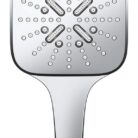 GROHE Rainshower 130 Smartactive Cube Hand Shower Water-Saving 130mm Shower Head with 3 Sprays Chrome Finish and Made in Germany 26582000